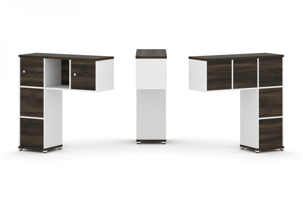 Concept Надставка низкая CN.ONN-004 Дуб Мали/Белый Бриллиант/Металл Белый 1099*365*1130