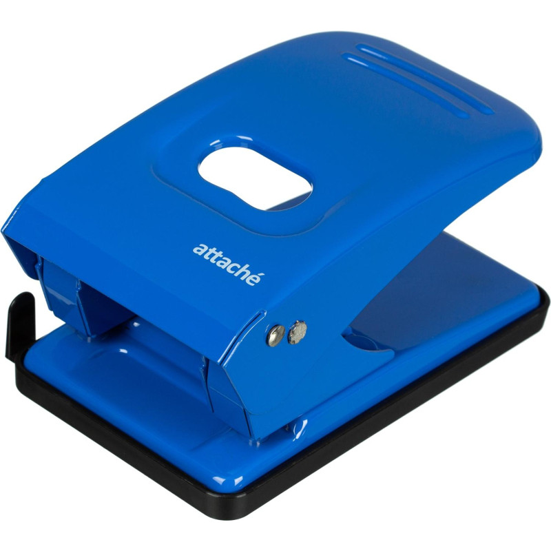 Дырокол Attache Economy до 60 листов, с линейкой, металл, синий
