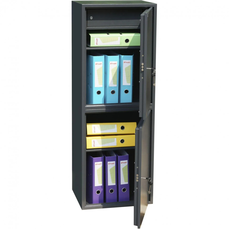 Шкаф для бумаг металлический Комус Мебель TSL-127/2M, 460х340х1272мм