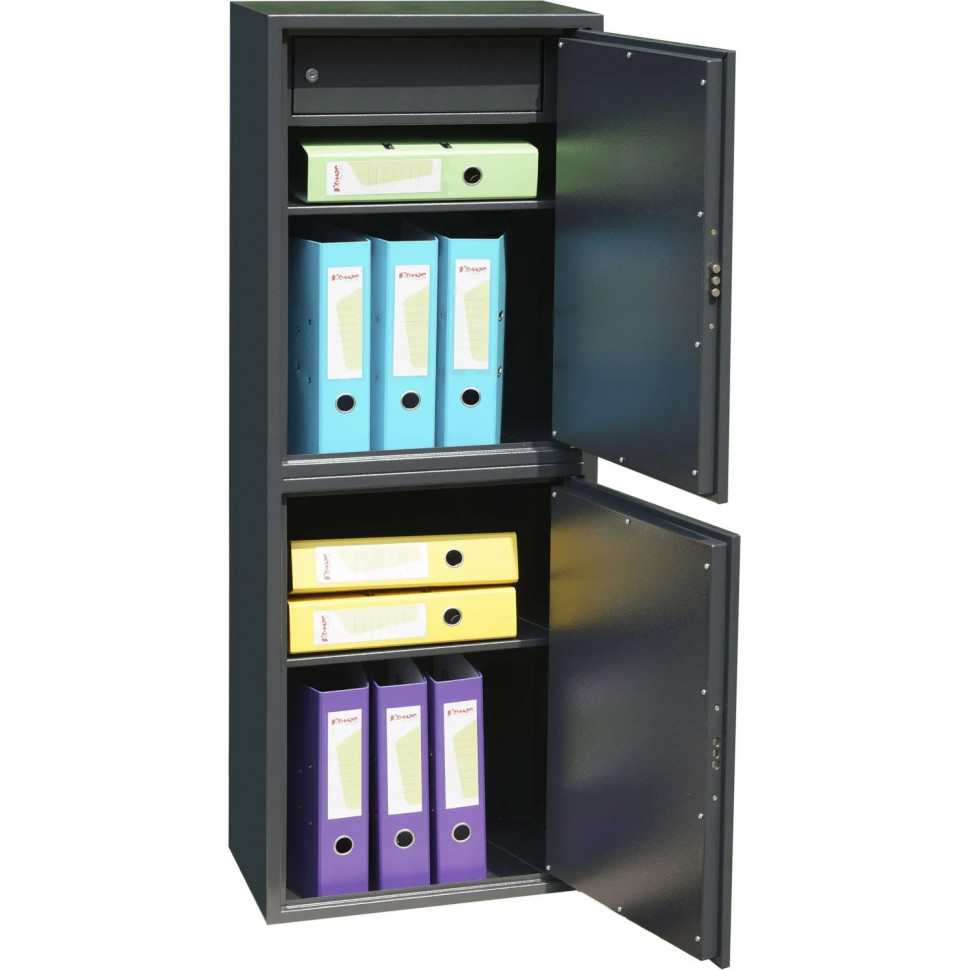 Шкаф для бумаг металлический Комус Мебель TSL-127/2M, 460х340х1272мм