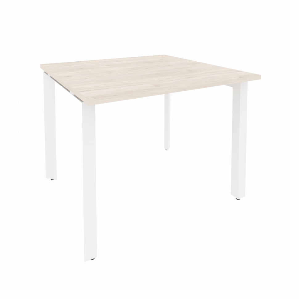 Onix Стол переговорный O.MP-PRG-1.1 Денвер Светлый/Металл Белый 980*980*750