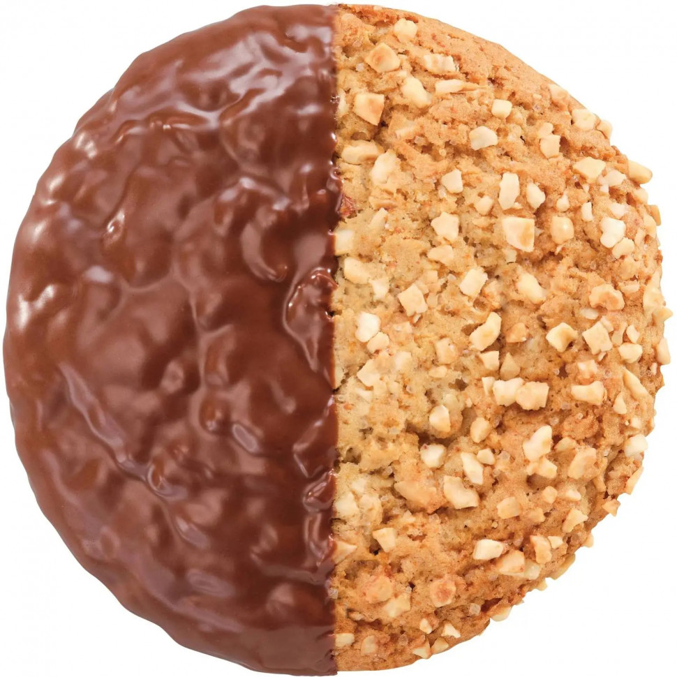 Печенье Хлебный спас Половинки глазированное с арахисом, 50гx22шт/уп