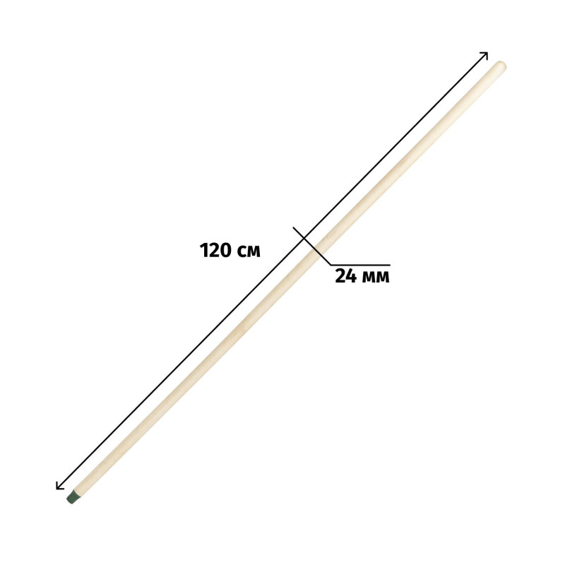 Черенок деревянный 1с пластиковая резьба