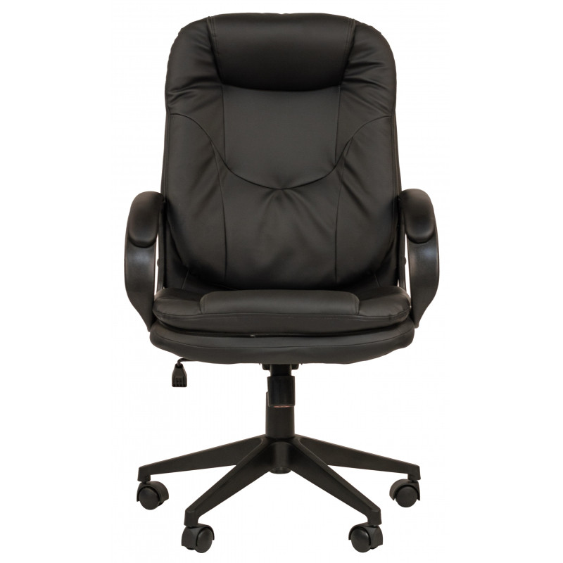 Кресло VT_EChair-695 TPU кожзам черный, пластик