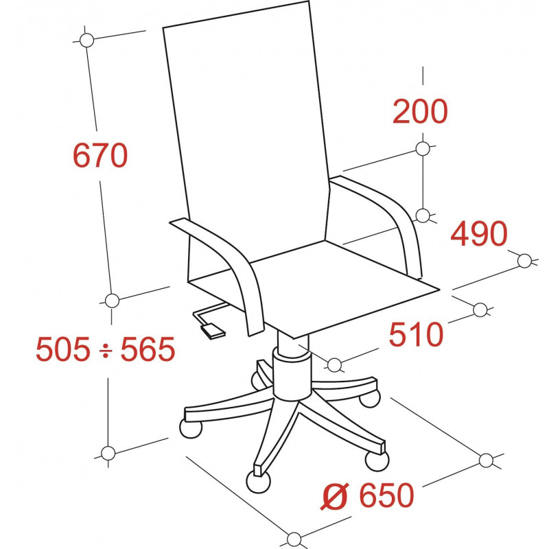 Кресло VT_EChair-695 TPU кожзам черный, пластик
