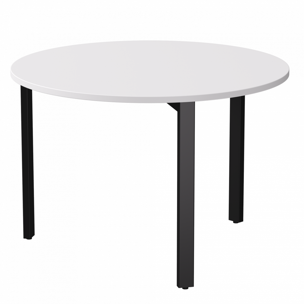 Стол переговорный Everprof EVO (ЭВО) D1100 1100x755 Белый/Черный