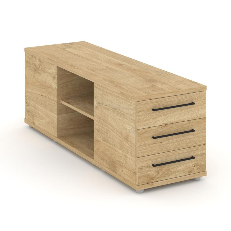 Rift Тумба опорная/приставная RF.TOPD-001 Тиквуд Светлый/Черный Ручки 1232*450*523