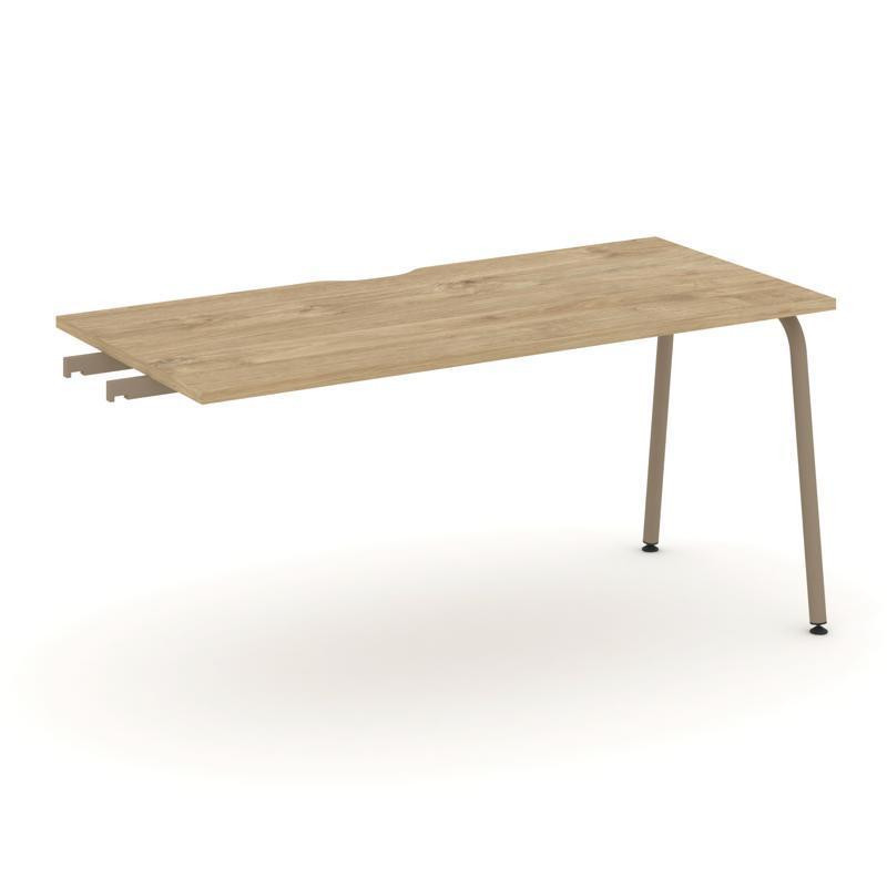 Estetica Стол приставка к опорным тумбам ES.SPR-4-VK Тиквуд Светлый/Металл Латте 1580*730*750 Estetica Стол приставка к опорным тумбам ES.SPR-4-VK Тиквуд Светлый/Металл Латте 1580*730*750