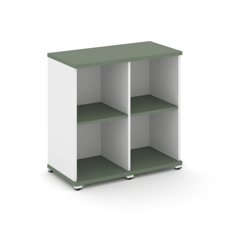 Concept Стеллаж 2 узкие секции, 2 ниши CN.STU-220 Кобо/Белый Бриллиант/Металл Белый 836*420*818