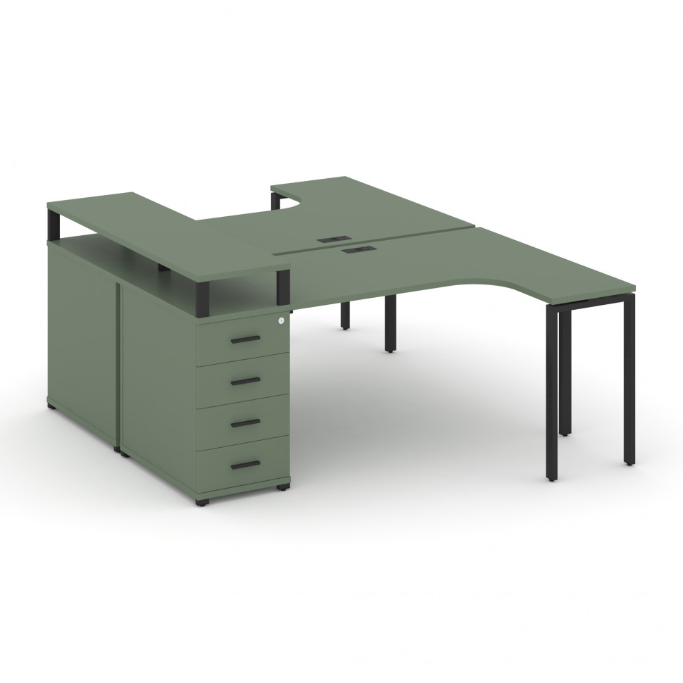 Concept Рабочая станция CN.DSA-406 B Кобо/Металл Черный 2000*1180*917 Concept Рабочая станция CN.DSA-406 B Кобо/Металл Черный 2000*1180*917