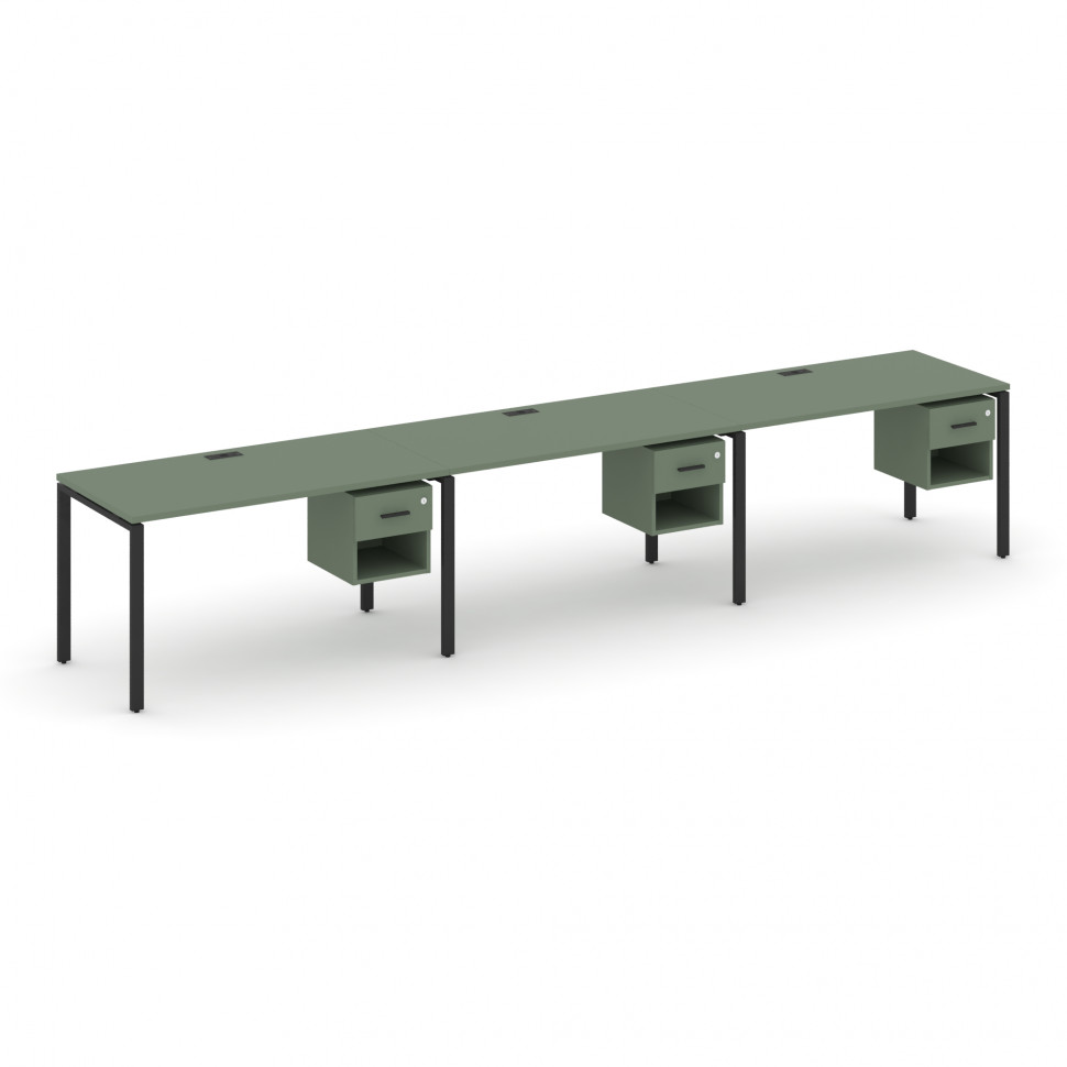 Concept Рабочая станция односторонняя с подвес. тумбами 3 места CN.ORS-138 B Кобо/Металл Черный 3540 Concept Рабочая станция односторонняя с подвес. тумбами 3 места CN.ORS-138 B Кобо/Металл Черный 3540