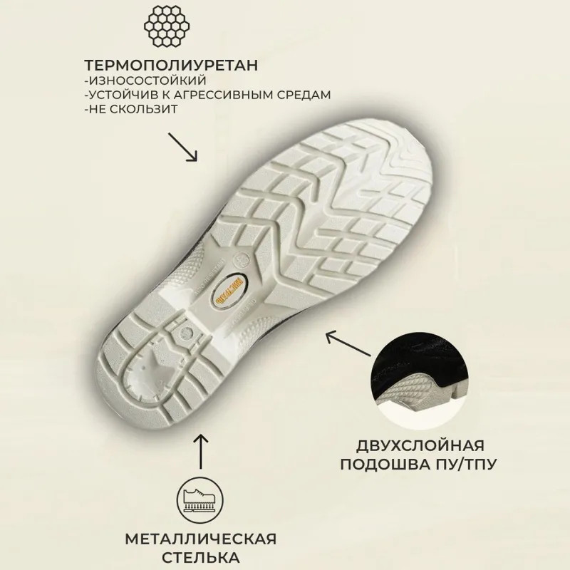 Ботинки Мистраль ULTRA ПУ/ТПУ с ПП и АС р.45 (119852)
