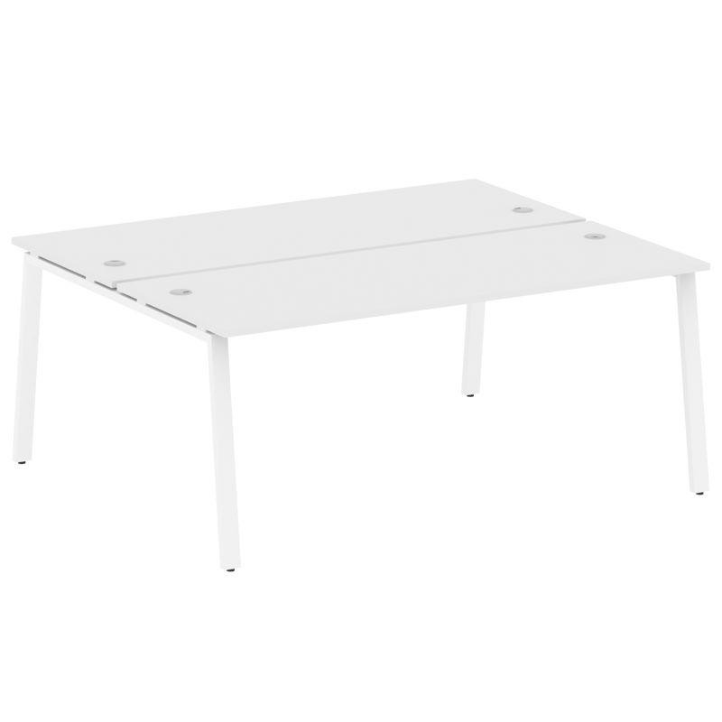 Metal System Рабочая станция на А-образном м/к БА.РАС-СП-2.5 Белый/Металл Белый 1800*1475*750