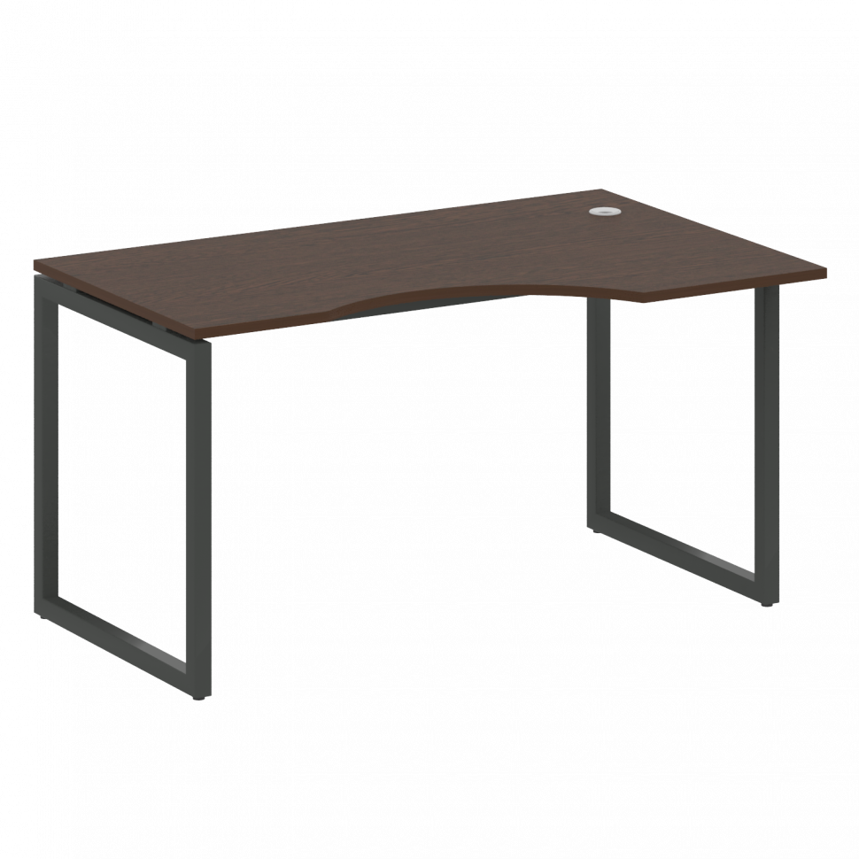 Metal System Quattro Стол криволинейный правый на О-образном м/к 40БО.СА-2 (R) Венге Цаво/Металл Ант