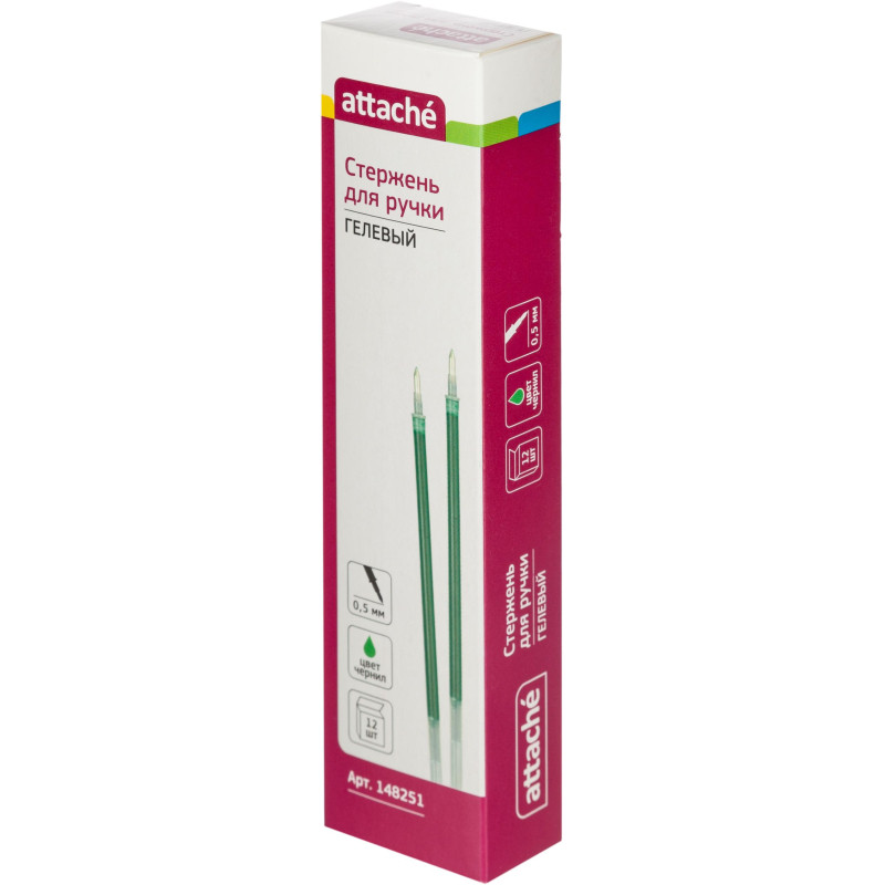 Стержень гелевый 139мм Attache Economy зеленый 0,5мм Стержень гелевый 139мм Attache Economy зеленый 0,5мм