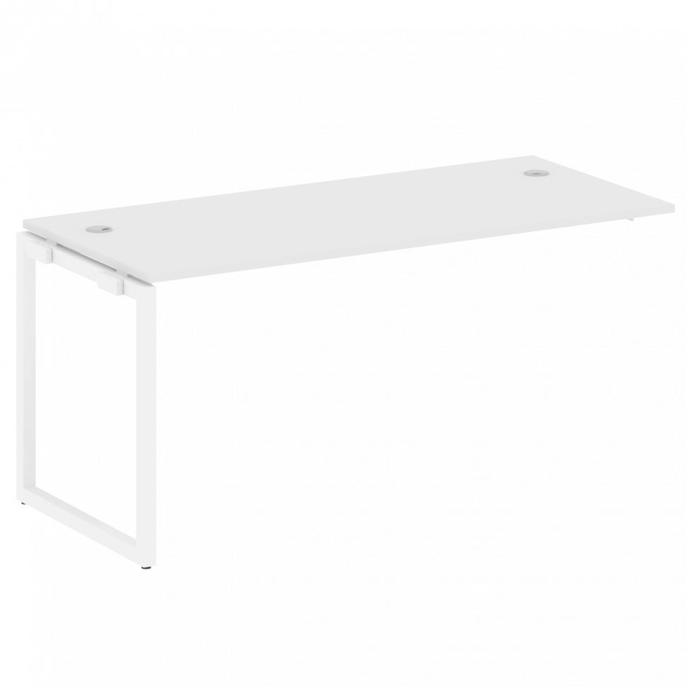 Metal System Quattro Проходной элемент рабочей станции на О-образном м/к 40БО.ПРС-СП-1.4 Белый/Метал