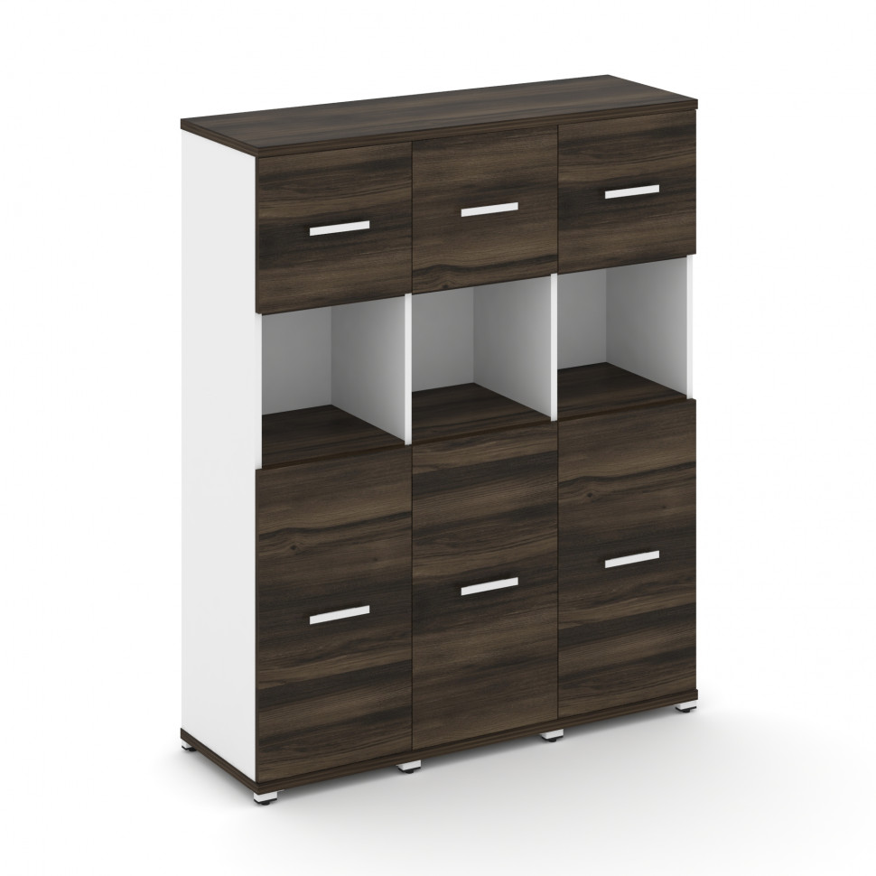 Concept Шкаф 3 узкие секции, 4 ниши CN.STU-435 W Дуб Мали/Белый Бриллиант/Металл Белый 1252*420*1554 Concept Шкаф 3 узкие секции, 4 ниши CN.STU-435 W Дуб Мали/Белый Бриллиант/Металл Белый 1252*420*1554