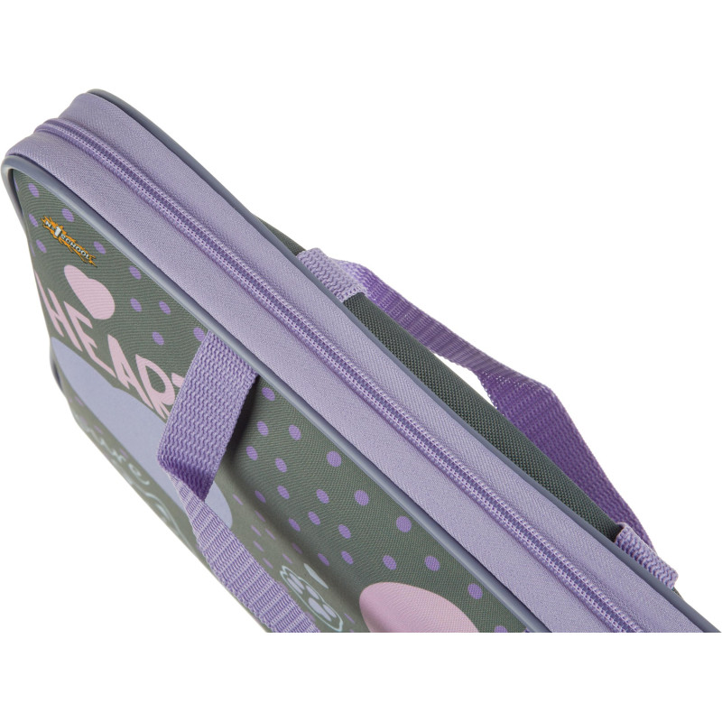 Папка для тетрадей Комус Класс Heart А4 на мол с ручк,ткань,40мм,ПМД-2-20