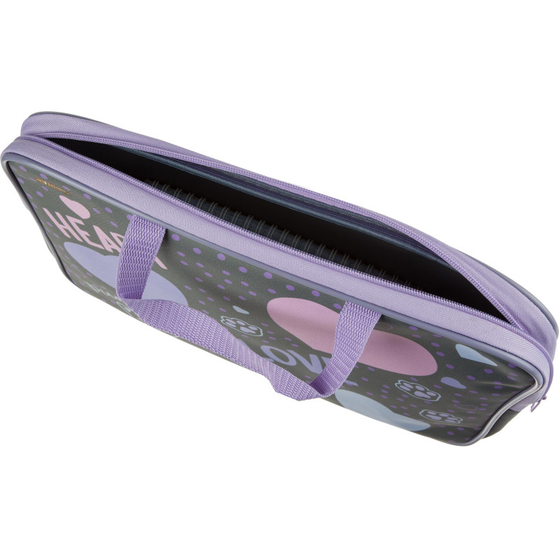 Папка для тетрадей Комус Класс Heart А4 на мол с ручк,ткань,40мм,ПМД-2-20