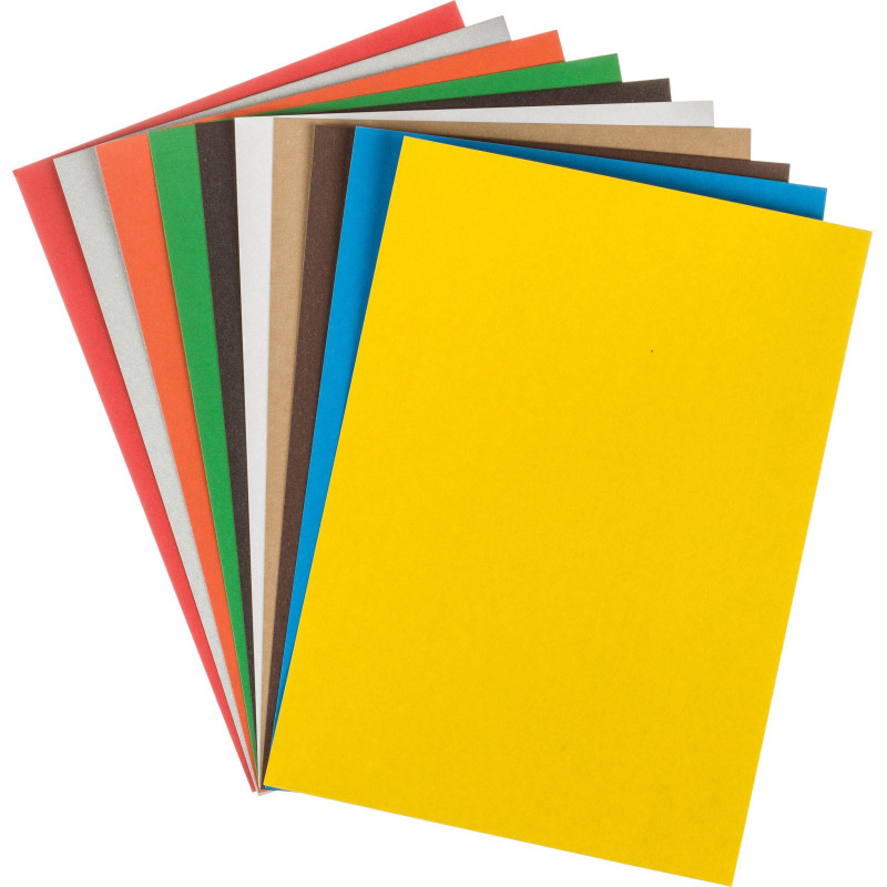 Картон цветной 80л.10цв.А4 немелов(золото+сереб) Отличник