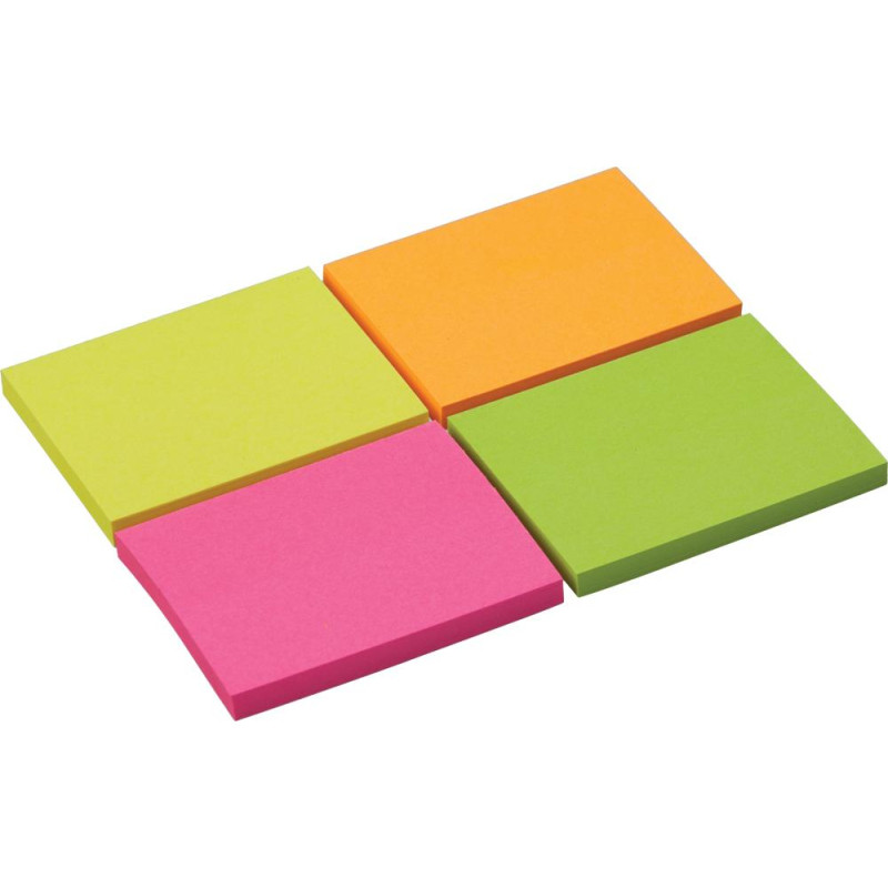 Стикеры Attache Selection с клеев. краем 38х51, неон, 4 цвета 50х4