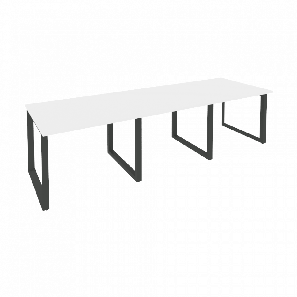 Onix Стол переговорный O.MO-PRG-3.1 Белый Бриллиант/Металл Антрацит 2940*980*750 Onix Стол переговорный O.MO-PRG-3.1 Белый Бриллиант/Металл Антрацит 2940*980*750