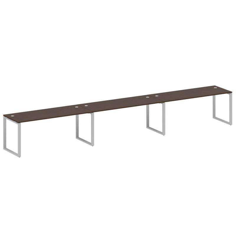 Metal System Рабочая станция на 3 места на О-образном м/к БО.СМ-3.5 Венге Цаво/Металл Серый 5400*720 Metal System Рабочая станция на 3 места на О-образном м/к БО.СМ-3.5 Венге Цаво/Металл Серый 5400*720