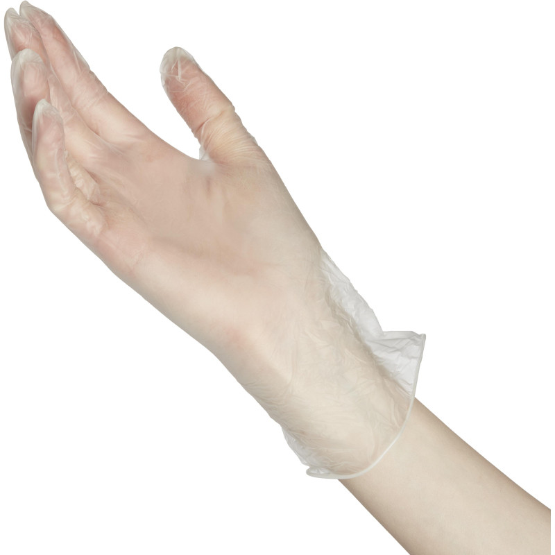 Перчатки одноразовые виниловые, н/о, прозр. Armilla (S), 50п/уп 4гр.,ПС