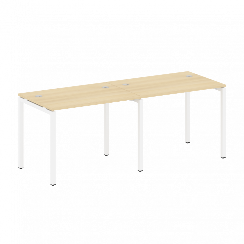 Metal System Quattro Рабочая станция на 2 места на П-образном м/к 40БП.СМ-2.1 Акация Лорка/Металл Бе