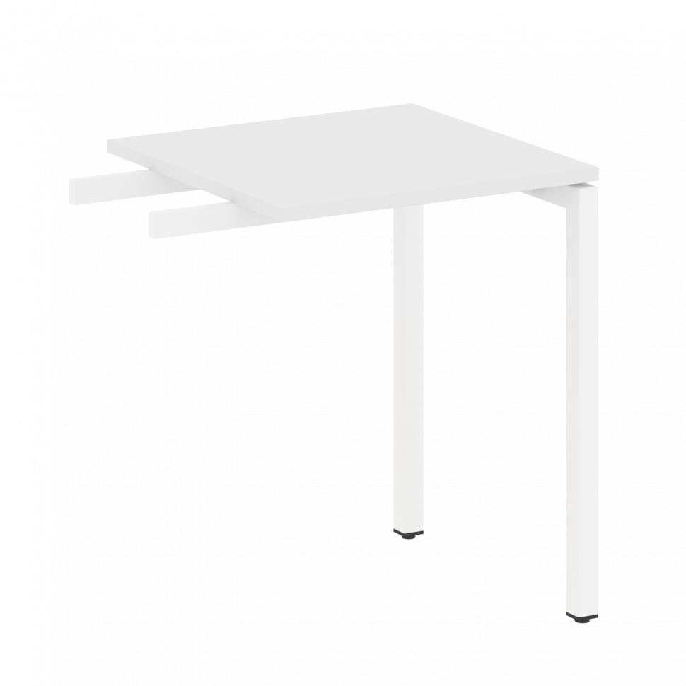 Metal System Quattro Приставной элемент на П-образном м/к 40БП.ПР-1 Белый/Металл Белый 600*600*750