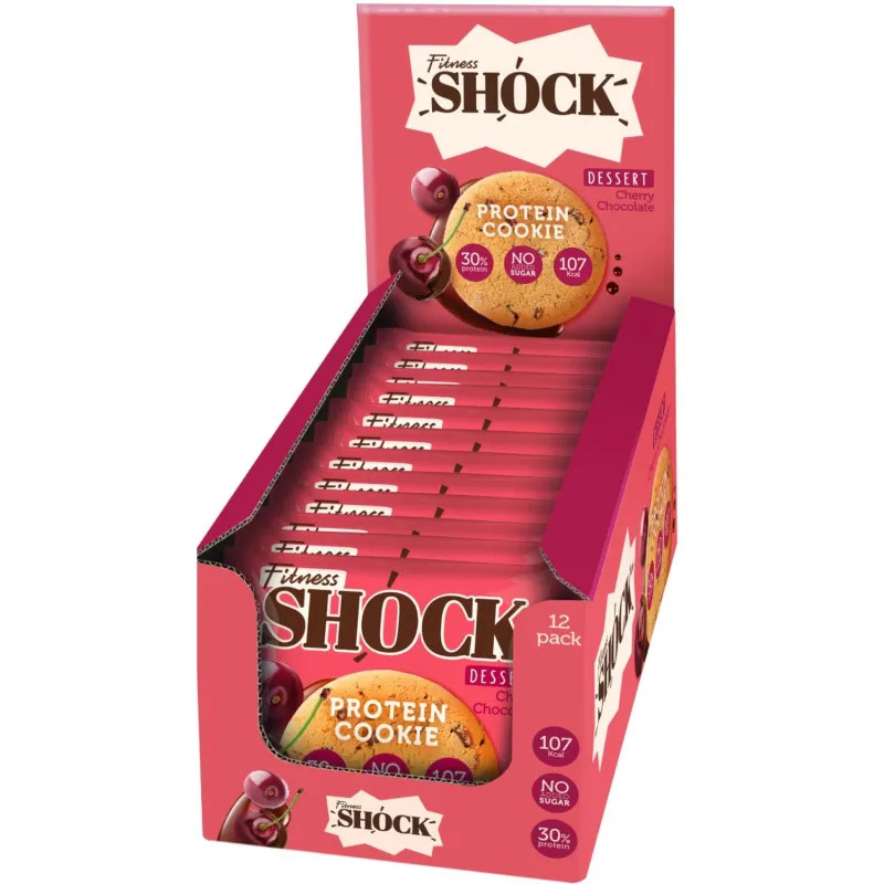 Печенье протеиновое FitnessSHOCK вишня-шоколад, 35г
