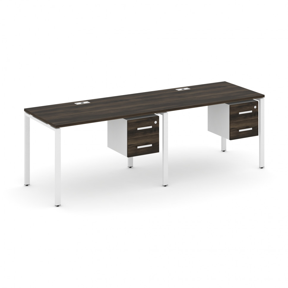 Concept Рабочая станция односторонняя с подвес. тумбами 2 места CN.ORS-114 W Дуб Мали/Белый Бриллиан Concept Рабочая станция односторонняя с подвес. тумбами 2 места CN.ORS-114 W Дуб Мали/Белый Бриллиан