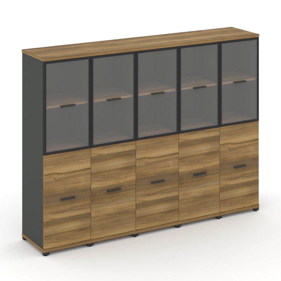 Concept Шкаф 5 узких секций, 4 ниши CN.STU-452 RPB A Сандал Янтарный/Антрацит/Металл Антрацит/Прозра Concept Шкаф 5 узких секций, 4 ниши CN.STU-452 RPB A Сандал Янтарный/Антрацит/Металл Антрацит/Прозра