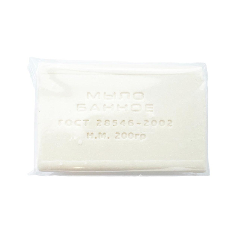 Мыло туалетное Банное в прозрачной обертке флоупак 200гр._СпбКзнВлгКр