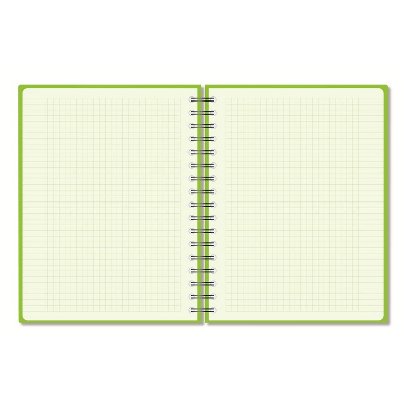 Бизнес-тетрадь А5,96л,кл,спир,пластик,тон.бл. Attache Bright colours Лайм