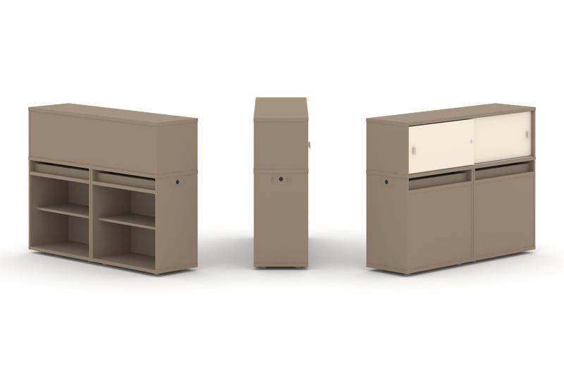 Estetica Набор №2. Тумба двойная+низкая надставка ES.NB.2N-2 Латте/Сатин 1500*410*1135 Estetica Набор №2. Тумба двойная+низкая надставка ES.NB.2N-2 Латте/Сатин 1500*410*1135