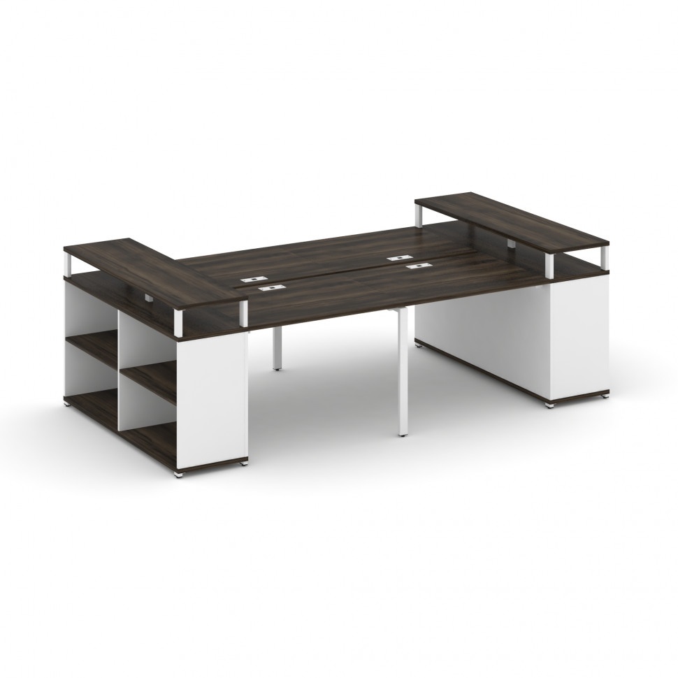 Concept Рабочая станция с опорными стеллажами с верх. горизонтами CN.DRS-249 Дуб Мали/Белый Бриллиан