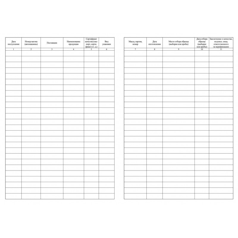 Журнал верификации закупленной продукции А4,блок 60гр,обл.офс.160гр,40стр