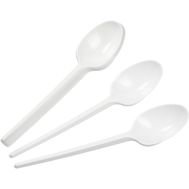 Ложка одноразовая столовая 165мм, ПС, белая, 2800шт/кор