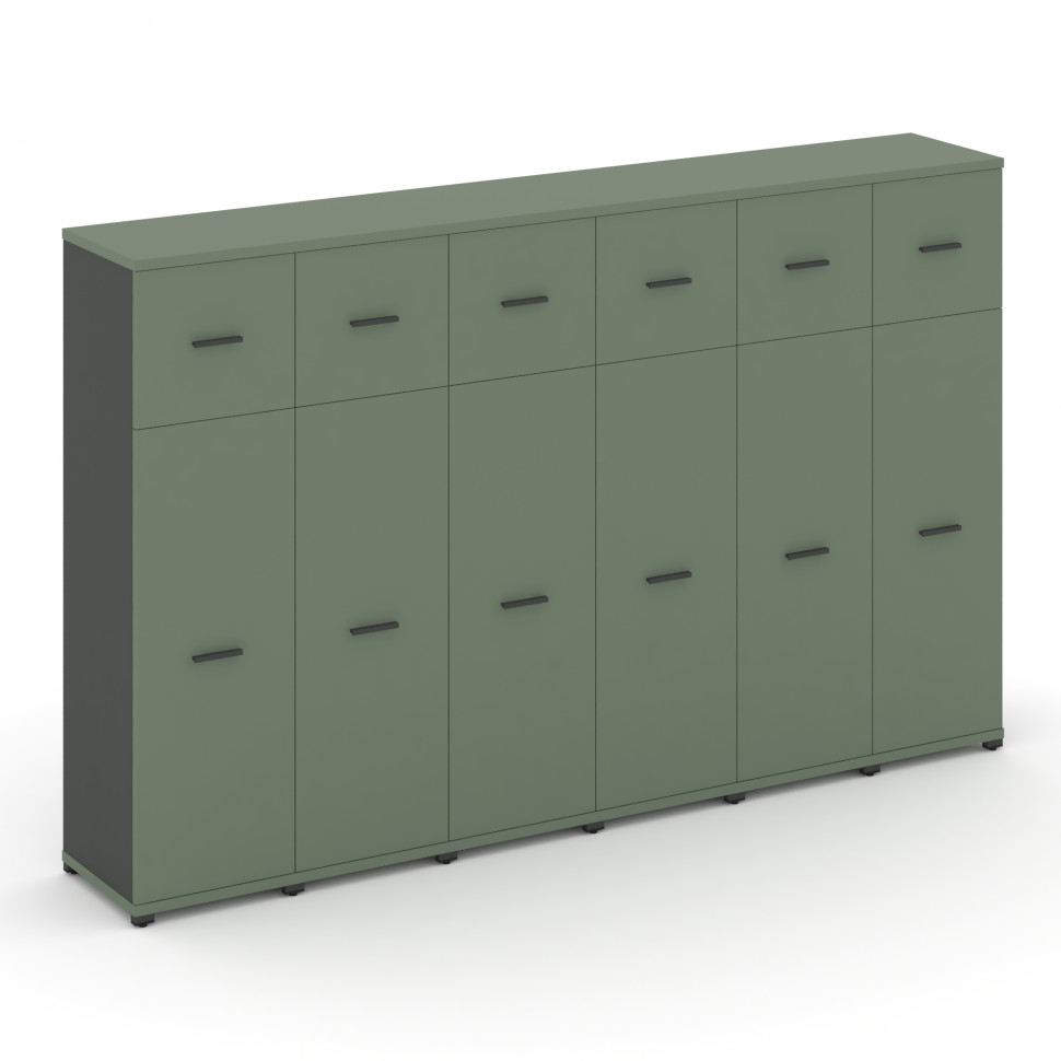 Concept Шкаф 6 узких секций, 4 ниши CN.STU-464 A Кобо/Антрацит/Металл Антрацит 2500*420*1554 Concept Шкаф 6 узких секций, 4 ниши CN.STU-464 A Кобо/Антрацит/Металл Антрацит 2500*420*1554