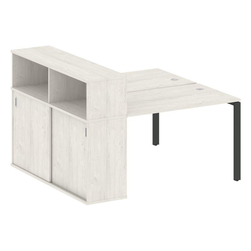 Metal System Рабочая станция с шкафом-купе на П-образном м/к БП.РС-СШК-2.2 Т Дуб Наварра/Металл Антр Metal System Рабочая станция с шкафом-купе на П-образном м/к БП.РС-СШК-2.2 Т Дуб Наварра/Металл Антр