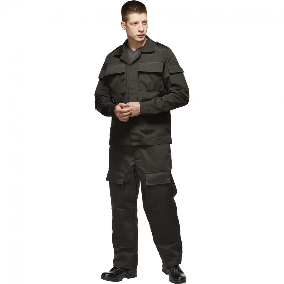 Костюм охранника ло32-КБР черный (56-58) 182-188