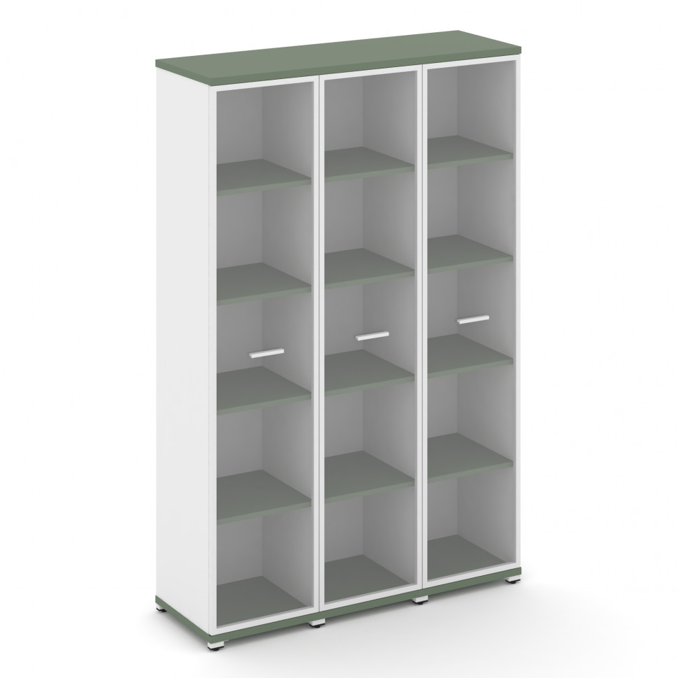 Concept Шкаф 3 узкие секции, 5 ниш CN.STU-538 RPW W Кобо/Белый Бриллиант/Металл Белый/Прозрачный 125 Concept Шкаф 3 узкие секции, 5 ниш CN.STU-538 RPW W Кобо/Белый Бриллиант/Металл Белый/Прозрачный 125