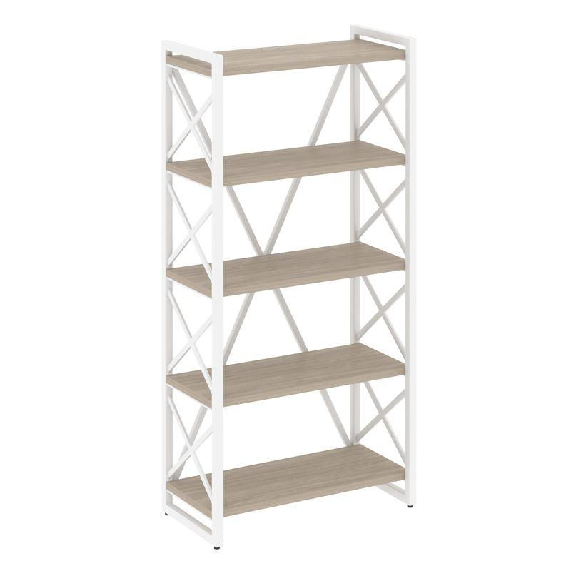 Loft Стеллаж на рег. опорах-5 полок VR.L-MST.O-5.8 Дуб Аттик/Металл Белый 800*400*1650