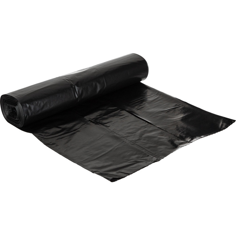 Мешки для мусора ПВД 60л 45мкм 20шт/рул черные 50x70см Luscan