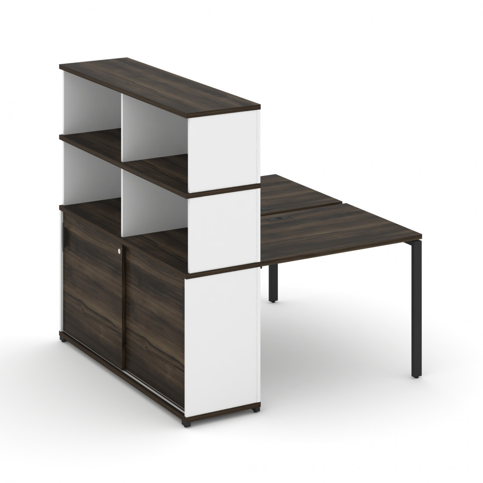 Concept Рабочая станция с опорным шкафом-купе с надставкой выс. CN.DRS-241 B Дуб Мали/Белый Бриллиан Concept Рабочая станция с опорным шкафом-купе с надставкой выс. CN.DRS-241 B Дуб Мали/Белый Бриллиан