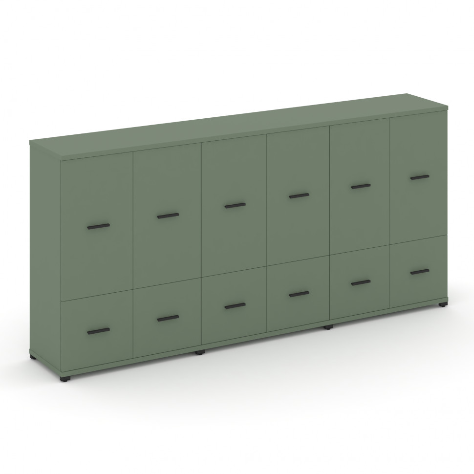 Concept Шкаф 3 широкие секции, 3 ниши CN.STS-332 B Кобо/Металл Черный 2500*420*1186