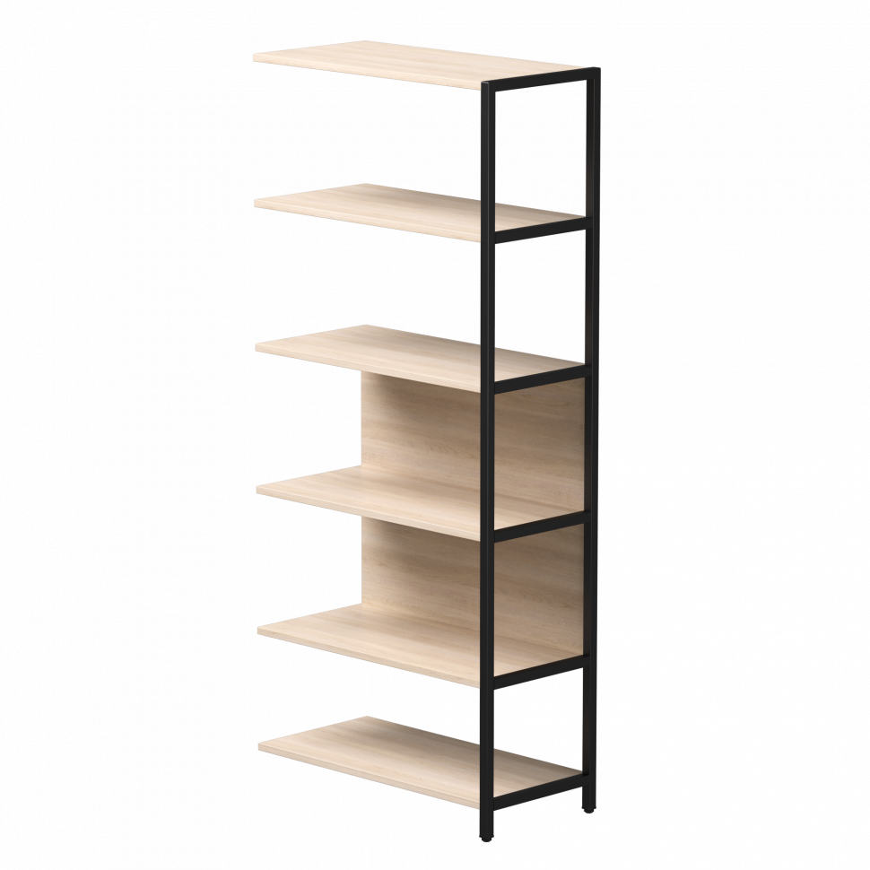 Полустеллаж металлический высокий Everprof EVO (ЭВО) 805х385x1840 Дуб Соната/Черный