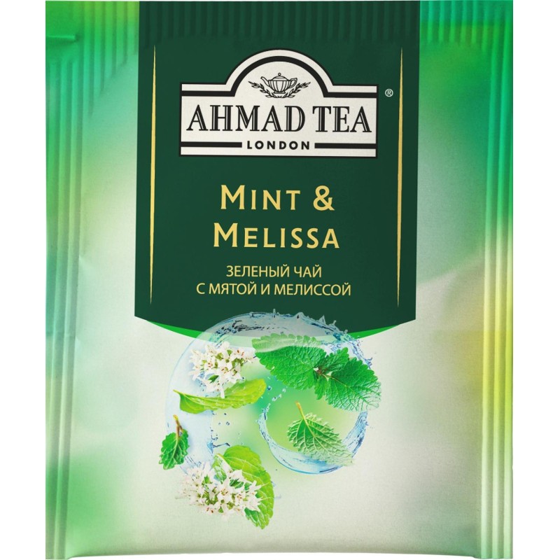 Чай Ahmad Tea зеленый Мята-Мелиса 25пакx1,5г/уп 2258
