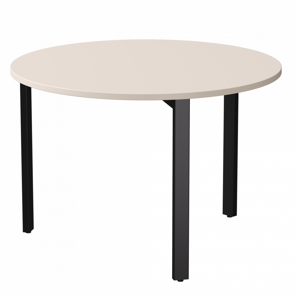 Стол переговорный Everprof EVO (ЭВО) D1100 1100x755 Кашемир/Черный